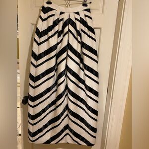 Rare Vintage Victor Costa for Saks Fifth Avenue Satin Ribbon Maxi Skirt size 10